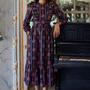 NWOT Pink City Prints Geranium Stripe Margaret Dress